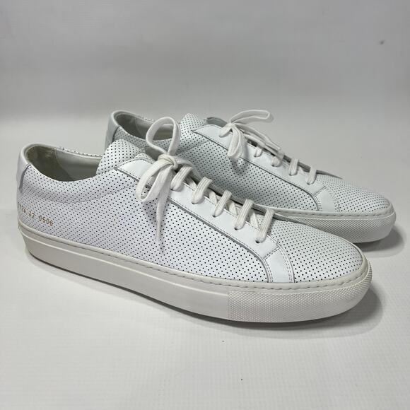 NEW COMMON PROJECTS Achilles Perforated Sneakers White Leather EU 42 US 9 Shoes - Picture 6 of 15